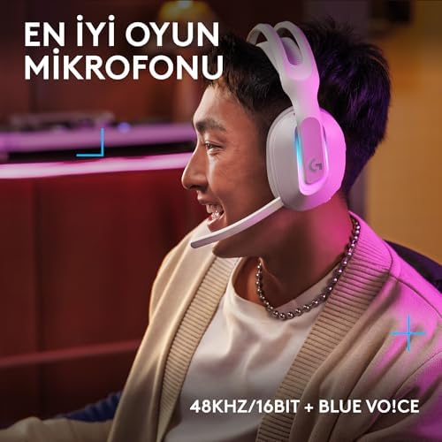 Alternative view of G G522 LIGHTSPEED Kablosuz Oyuncu Kulaklığı, LIGHTSYNC RGB Aydınlatmalı, Senkronize PRO-G Ses, Hafif ve Konforlu Tasarım, Beyaz