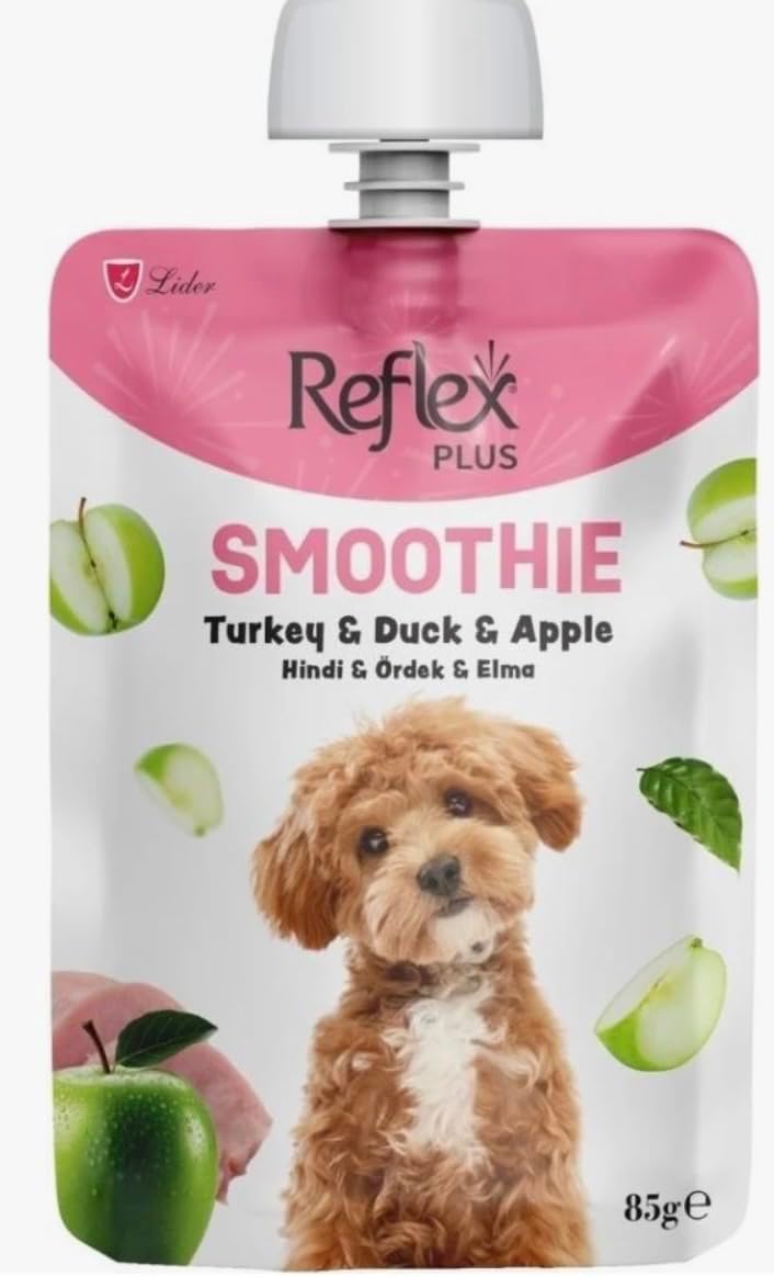 Reflex Plus Smoothie Hindi, Ördek ve Elmalı Yetişkin Köpek Sıvı Ödül Maması 85 gr
