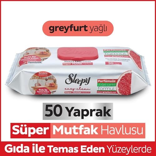 Alternative view of Süper Yüzey Temizlik Mutfak Havlusu&Mendili Greyfurt Yağlı 50 Yaprak