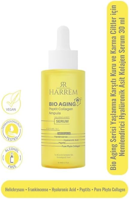 Bio Aging Yaşlanma Karşıtı Kuru ve Karma Ciltler için Nemlendirici Hyalüronik Asit Kolajen Serum 30 ML