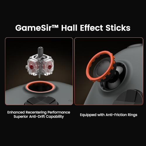 Alternative view of 2 Lite kablosuz kontrol cihazı, Hall efektli Joysticks & Triggers, 2.4G & Wired 1000 Hz polling rate, makro back butonları, PC GamePad PC/Switch/Steam/iOS/ ile uyumlu (beyaz)