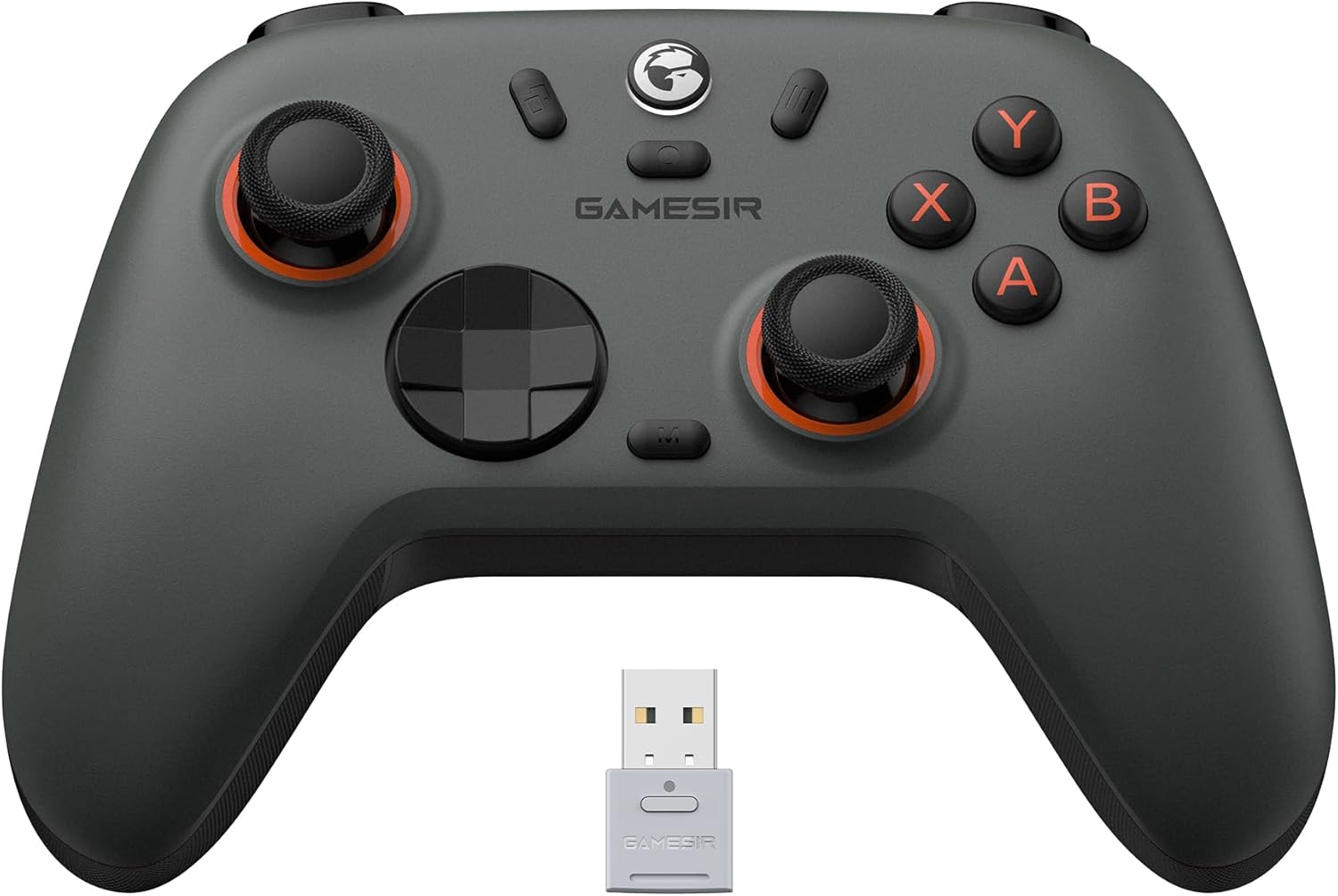 Alternative view of 2 Lite kablosuz kontrol cihazı, Hall efektli Joysticks & Triggers, 2.4G & Wired 1000 Hz polling rate, makro back butonları, PC GamePad PC/Switch/Steam/iOS/ ile uyumlu (gri)