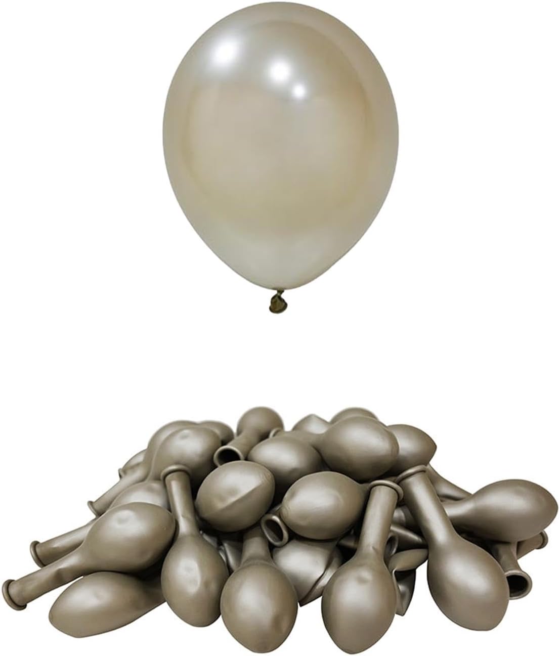 12 İnç Krom Beyaz Altın Balon 10 Adet