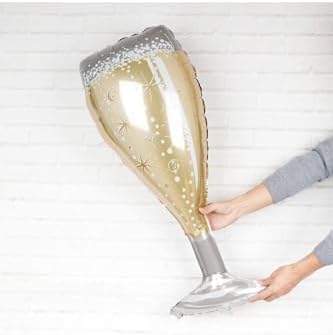 100x45 Cm Büyük Boy Şampanya Bardağı Folyo Balon Bride To Be Bekarlığa Veda Partisi