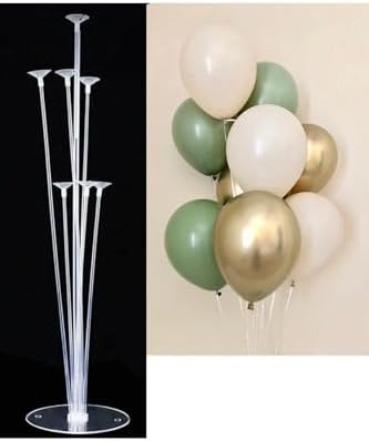 10 Adet 12 İnç Balon ve Balon Standı (Krom Küf)