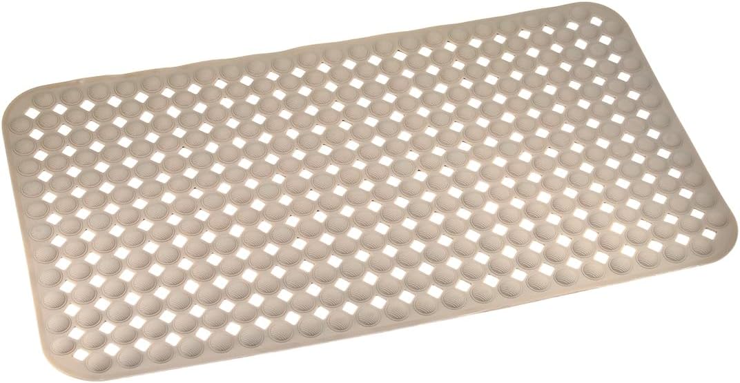 Alternative view of Premium Serisi Banyo - Küvet İçi Kaydırmaz Vantuzlu Yuvarlak Desenli Diktördgen Paspas 66,5 x 36,5 cm, Taba