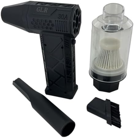 130000 RPM Mini Turbo Jet Hava Üfleyici Süpürge 2in1 Araba, Klavye Temizle, Mangal veya Serinleme Taşınabilir Mini Fan El Tipi 4 Modlu Fan Seviyesi Şarj Edilebilir 4000mAh FZM-01 (Siyah)
