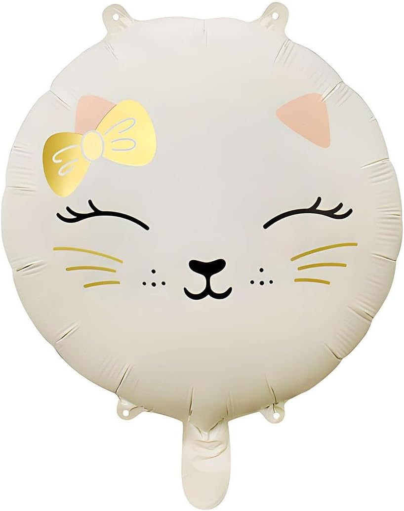Alternative view of Retro Krem Renkli Kedi Folyo Balon 18 inç 45 Cm