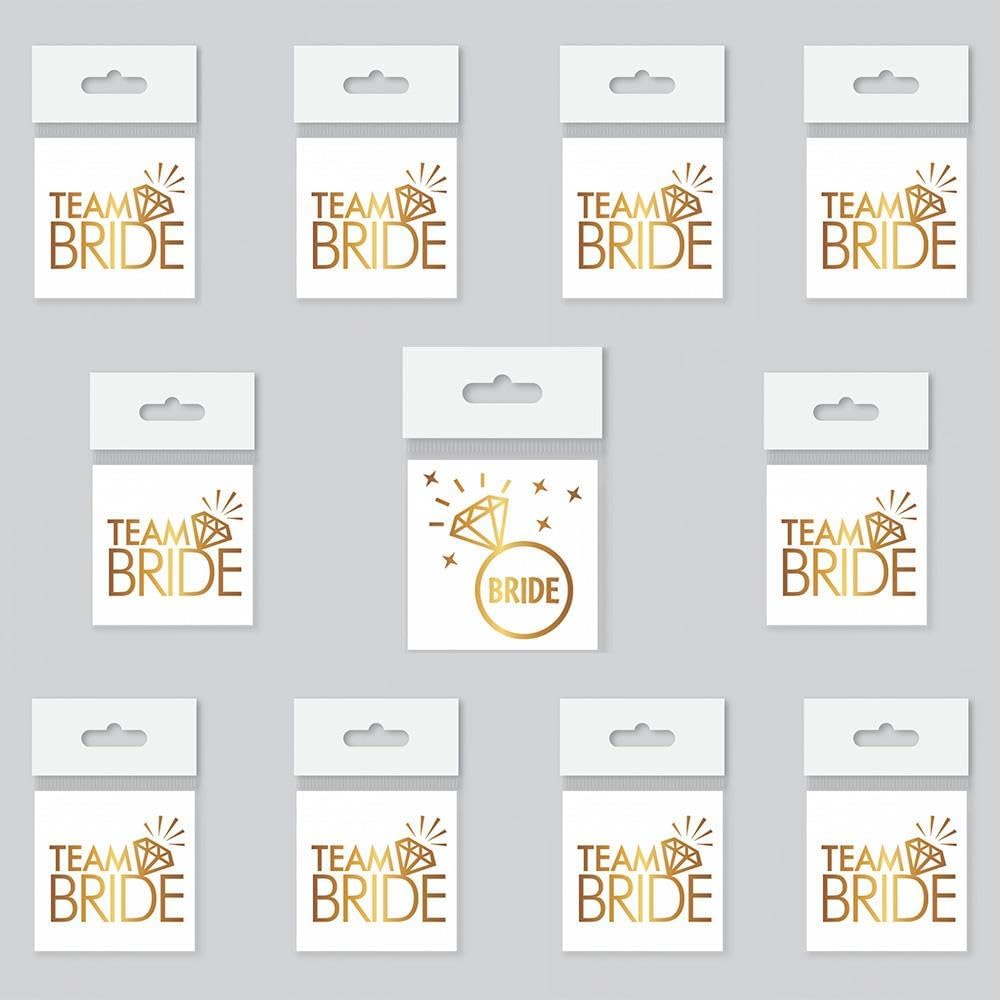 Alternative view of Bride To Be 1 Bride 10 Bride Renkli Geçici Dövme Model 2
