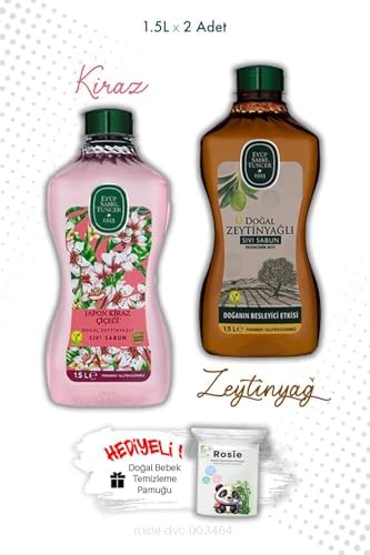 Zeytinyağlı ve Kiraz Çiçeği Sabun 1.5L ve ROSIE