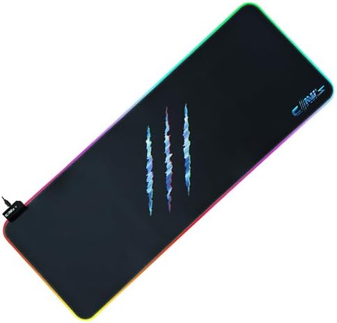 Alternative view of Raptor 90X40CM Mikrofiber Yüzey/Kaydırmaz Kauçuk Zemin 360° RGB Dikişli XXL Mousepad - Siyah