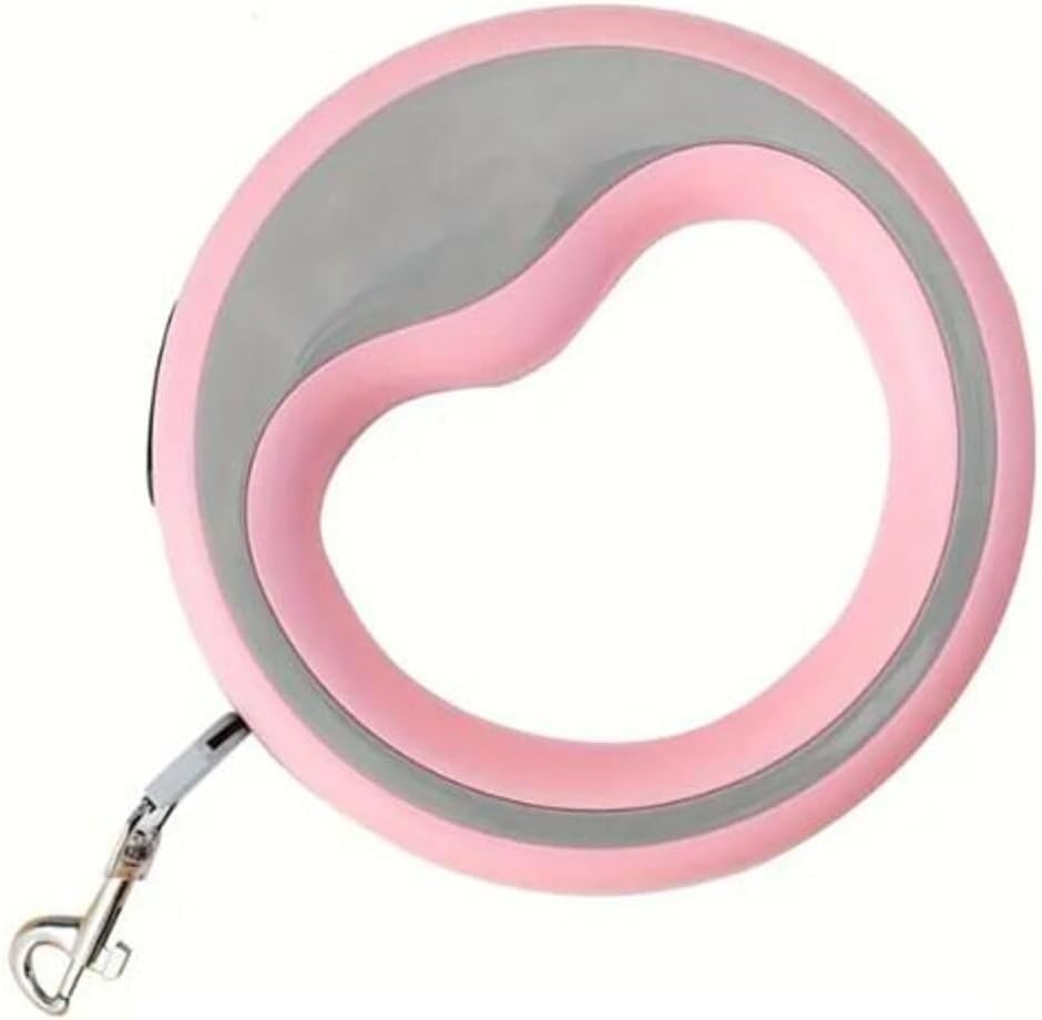 Alternative view of Yuvarlak Şeritli Otomatik Köpek Gezdirme Tasması 2.5 Metre 20 Kg Pembe