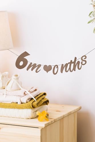 Elyazılı 6 Months Yarım Yaş Retro Banner Süs