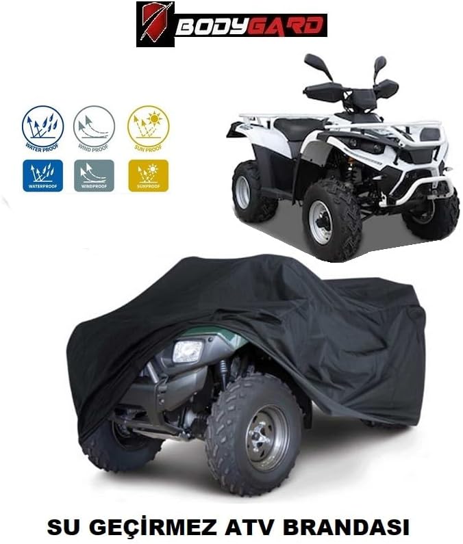 ATV brandası, su geçirmez, iç ve dış mekanlarda kullanılabilir, Quad Cover için örtü, toka, kar geçirmez, toz geçirmez (ATV-2)