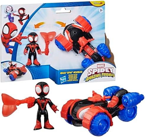 Alternative view of Spidey and His Amazing Miles ""Spin"" Morales Techno-Racer Aksiyon Figürü ve Oyuncak Aracı