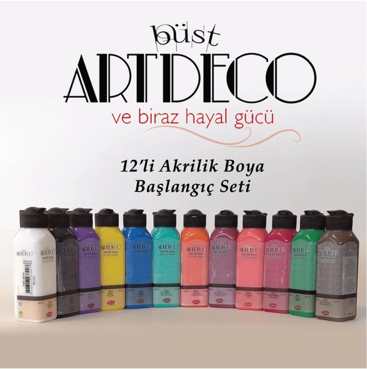Akrilik Boya Başlangıç Seti 140 Ml 12 Li Çok Renkli