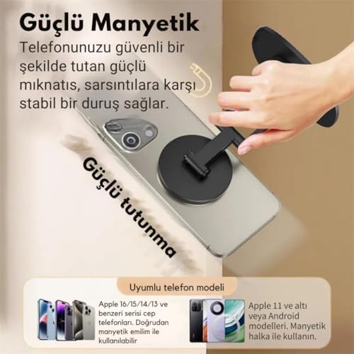 Uyumlu Metal Ayarlanabilir 360 Döner Masaüstü Telefon Tutucu Telefon Standı Kaymaz