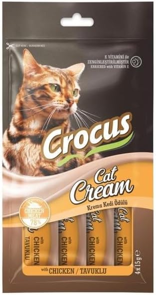 Crocus Tavuklu Sıvı Kedi Ödül Maması 15 gr x 4 Adet