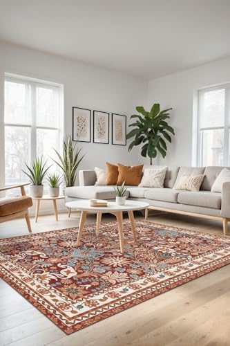 Zanem Çiçekli Şönil Kaymaz Doğal Pamuk Tabanlı Yıkanabilir Antibakteriyel Çevre Dostu Salon Halısı 160x230
