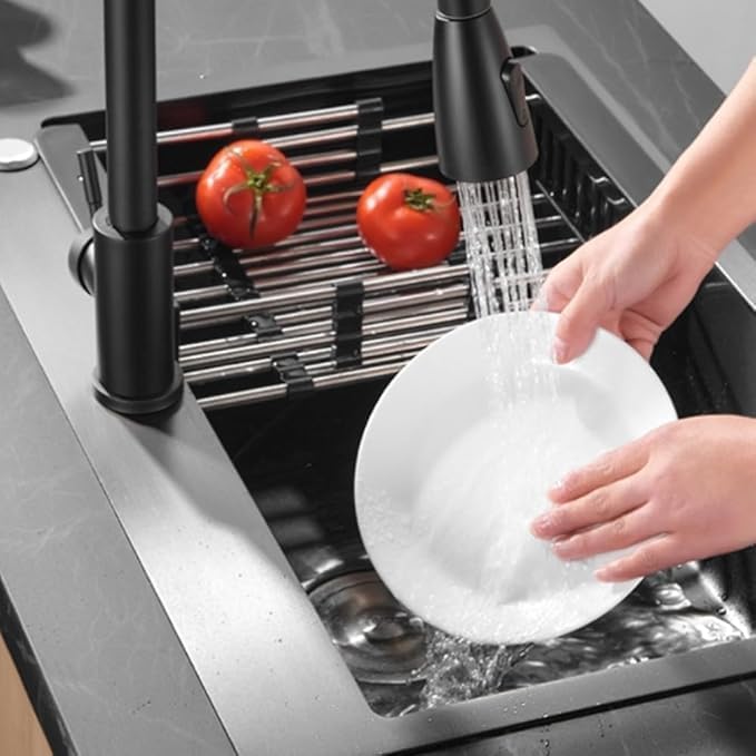 KINETEX Musluk, yedek duş başlığı, 360° döndürülebilir, 3 mod, döndürülebilir musluk, başlık, mutfak armatürü, adaptörlü, FM22 mutfak armatürü, püskürtme başlığı (siyah)