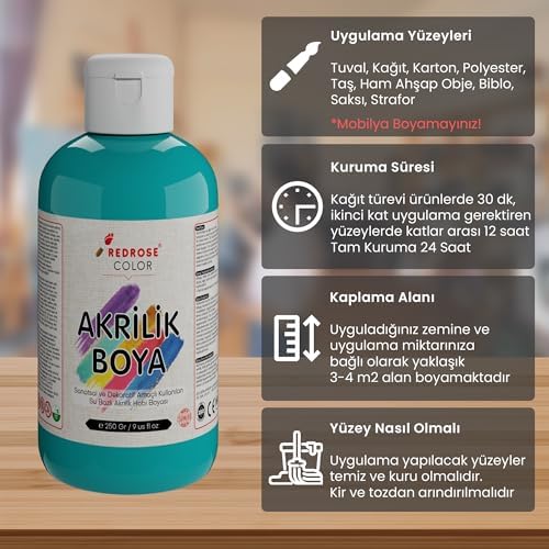 Turkuaz Akrilik Boya 250gr