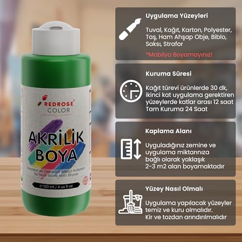 Alternative view of Yeşil Akrilik Boya 120 ml