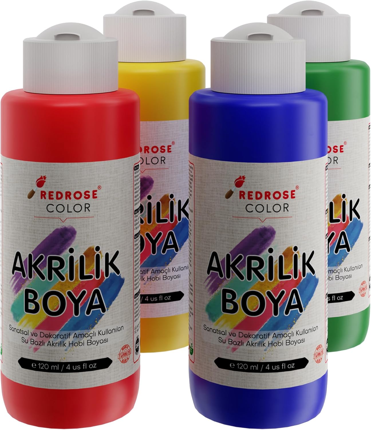 Alternative view of Ana Renkler Akrilik Boya 4'lü Set 4x120ml