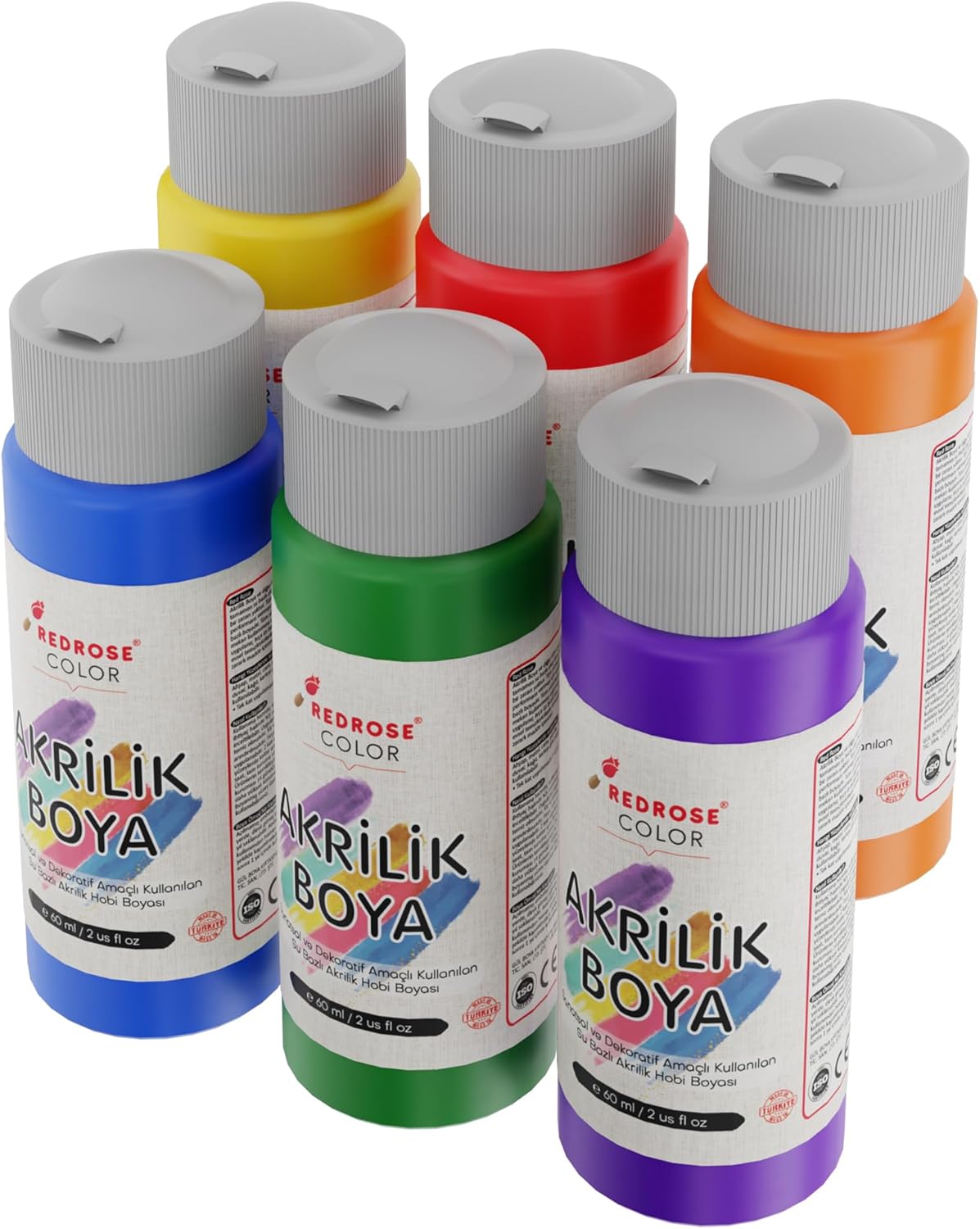 Ara Renkler Akrilik Boya 6'lı Set 6x60 ml