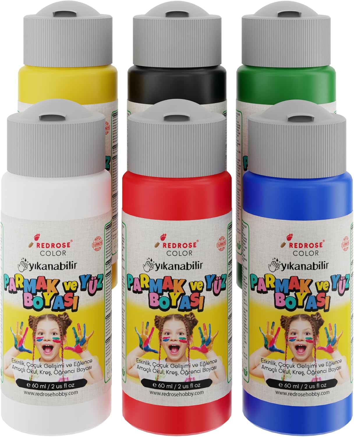 Alternative view of Ana Renkler Parmak Boyası 6'lı Set 6x60ml