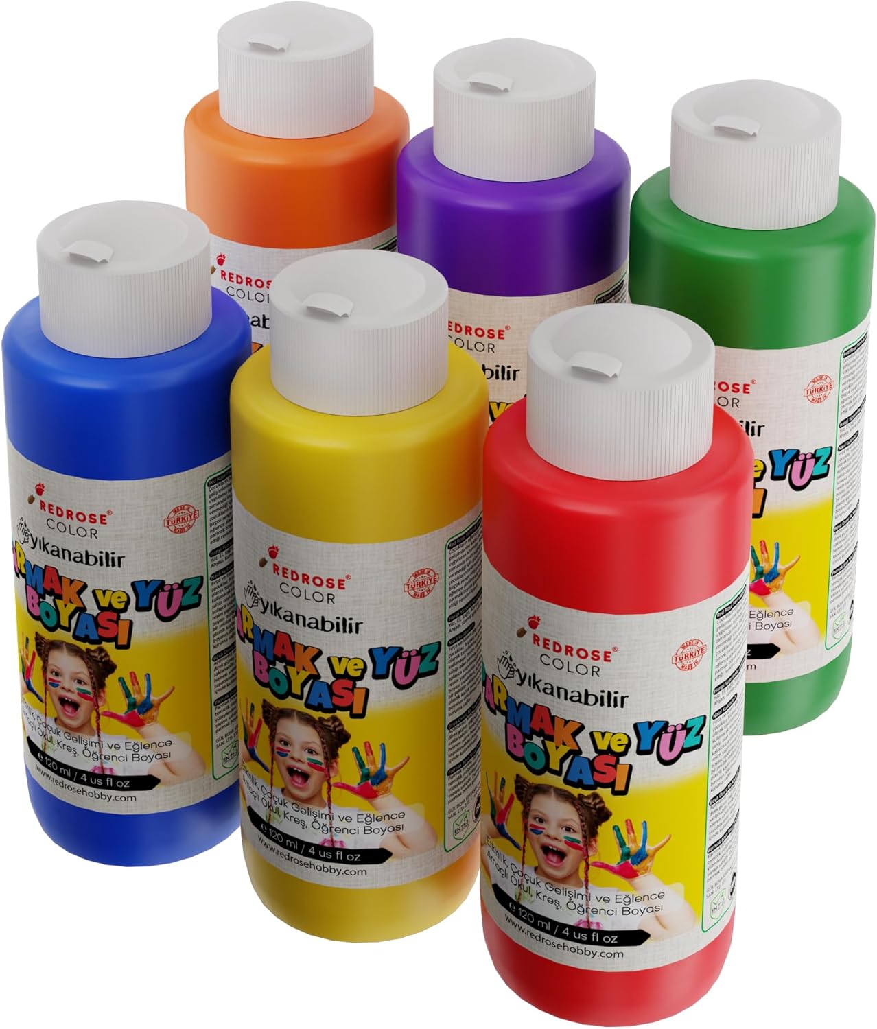 Alternative view of Ara Renkler Parmak Boyası 6'lı Set 6x120ml