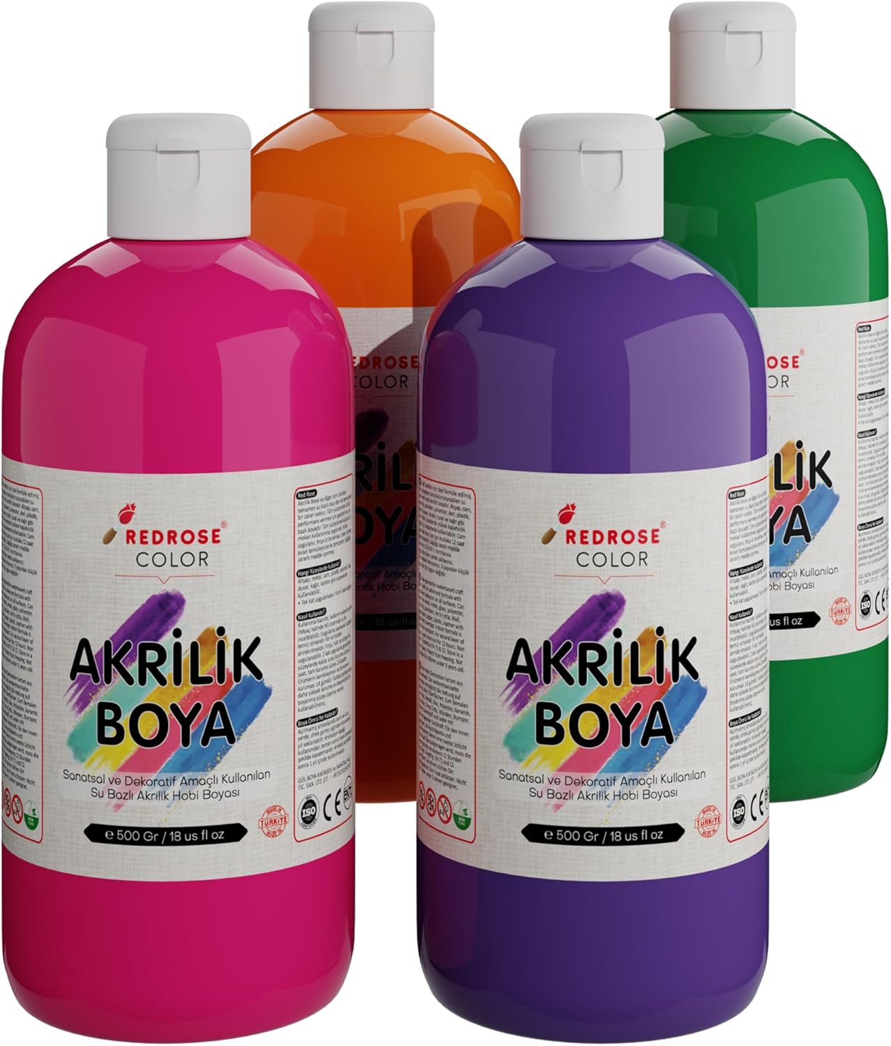 Alternative view of Ara Renkler Akrilik Boya 4'lü Set 4x500 gr