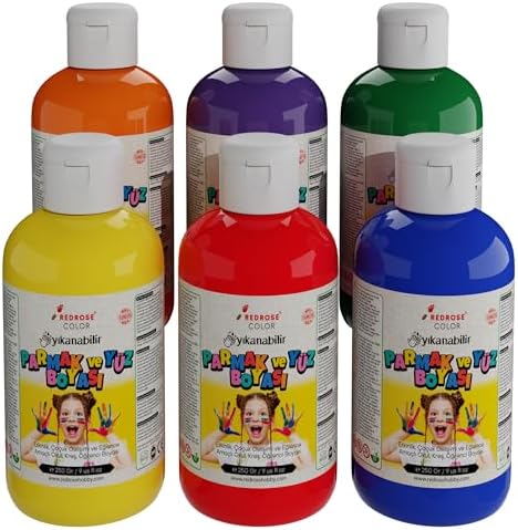 Ara Renkler Parmak Boyası 6'lı Set 6x250 gr
