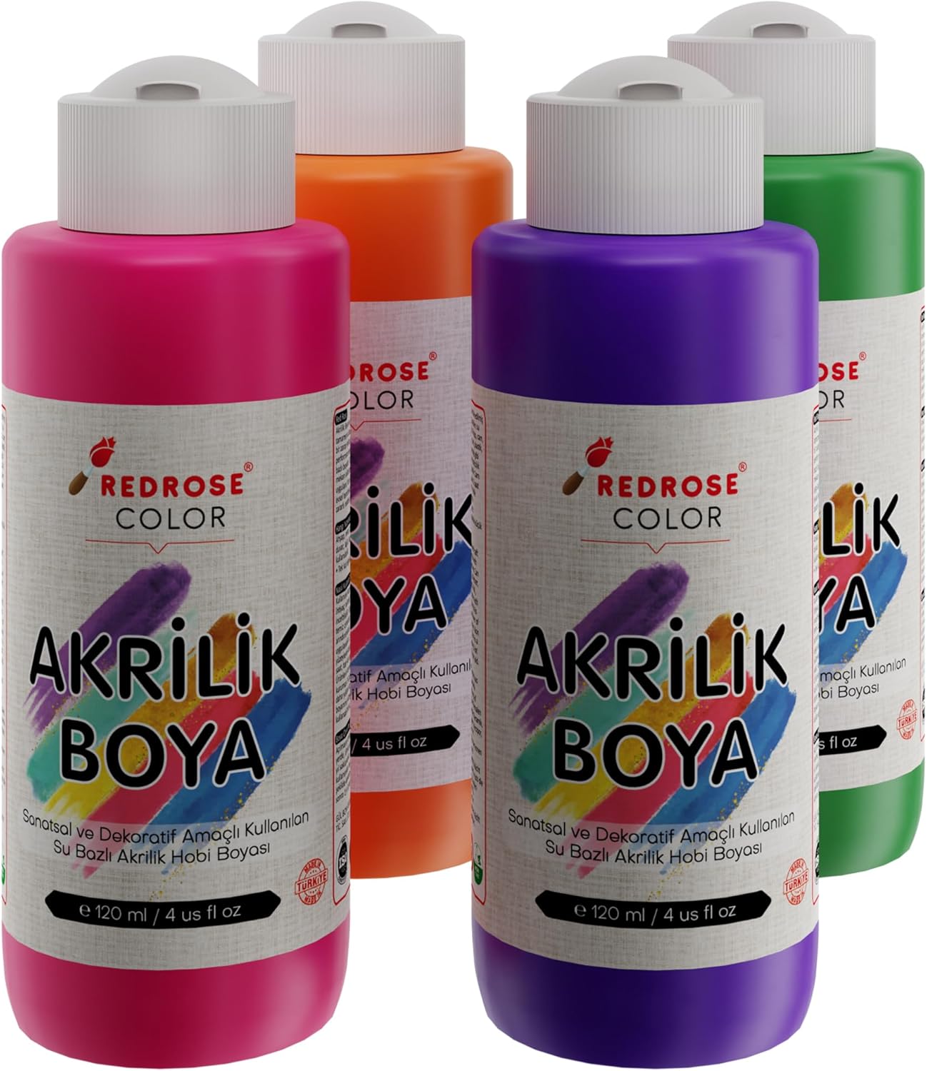 Alternative view of Ara Renkler Akrilik Boya 4'lü Set 4x120 ml