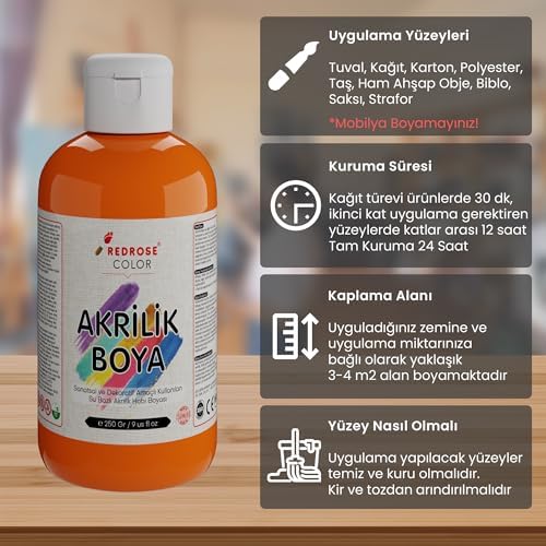 Alternative view of Turuncu Akrilik Boya 250gr