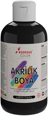 Siyah Akrilik Boya 250 gr