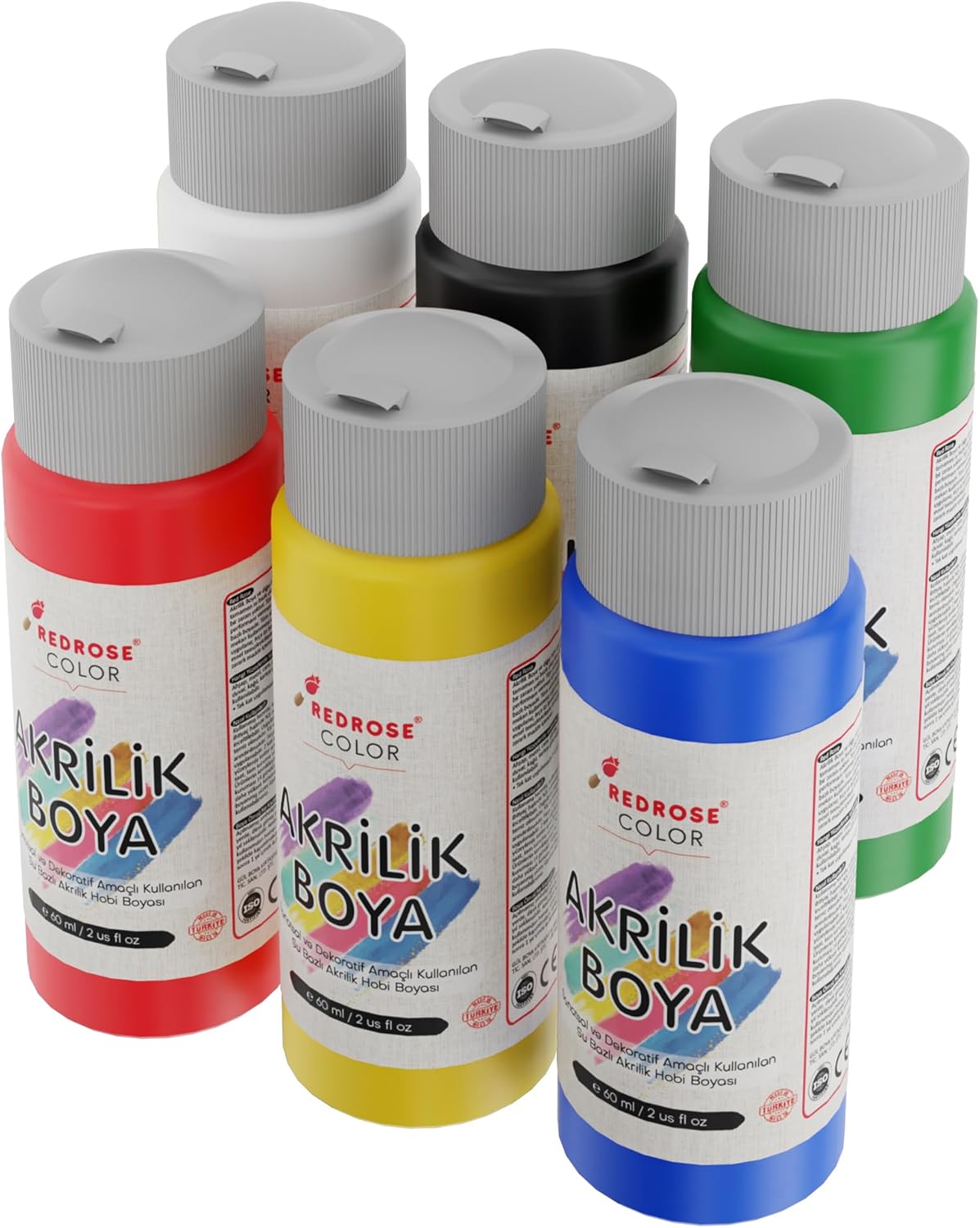 Alternative view of Ana Renkler Akrilik Boya 6'lı Set 6x60ml