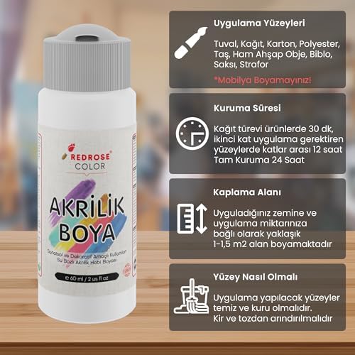 Açık Mavi Akrilik Boya 60 ml
