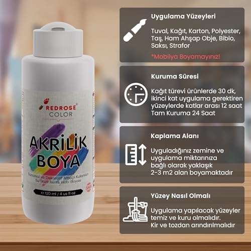 Alternative view of Açık Kahverengi Akrilik Boya 120ml
