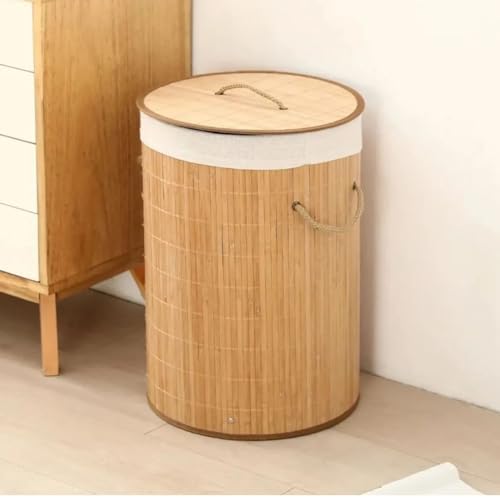 Alternative view of Yuvarlak Bambu Çamaşır Sepeti, 60 L