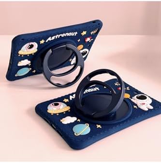 iPad 11. Nesil A16 11 inç / 10. Nesil 10.9 inç Uyumlu Standlı Askılı Karakterli Astronot Çocuk Kılıfı