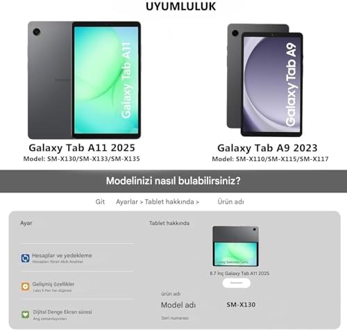 Galaxy Tab A11 / A9 8.7 inç ile uyumlu Standlı Askılı Karakterli Çocuk Kılıfı - Kedi Pembe