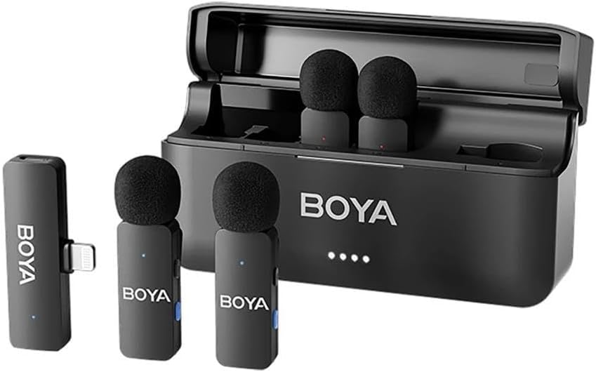 Alternative view of Boya BY-V4D 4 Kişilik Şarj Kutulu Kablosuz Mikrofon Seti - Lightning