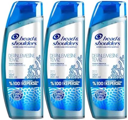 & Shoulders Derinlemesine Temizlik Şampuan Yoğun Ferahlık Deniz Mineralleri 300 ml 3lü paket