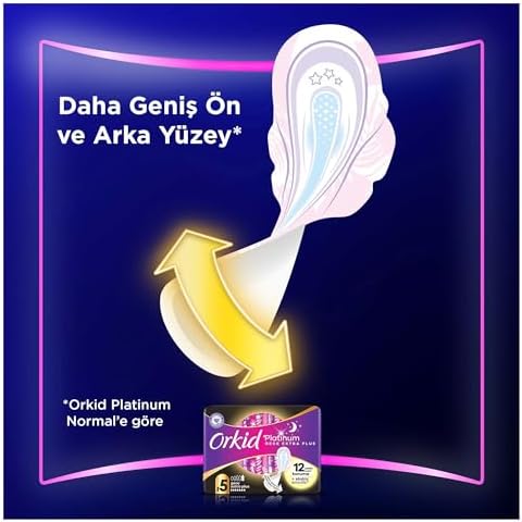 Alternative view of Orkid Platinum Gece Ekstra Plus (Boy 5) 8 Adet Hijyenik Ped 3lü paket