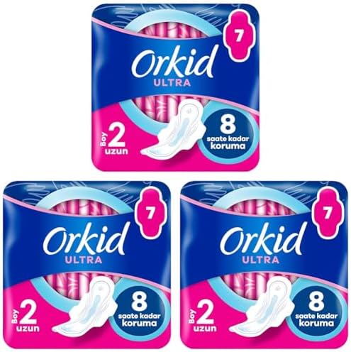 Orkid Ultra Hijyenik Ped Uzun Tekli Paket 8 Ped 3lü paket