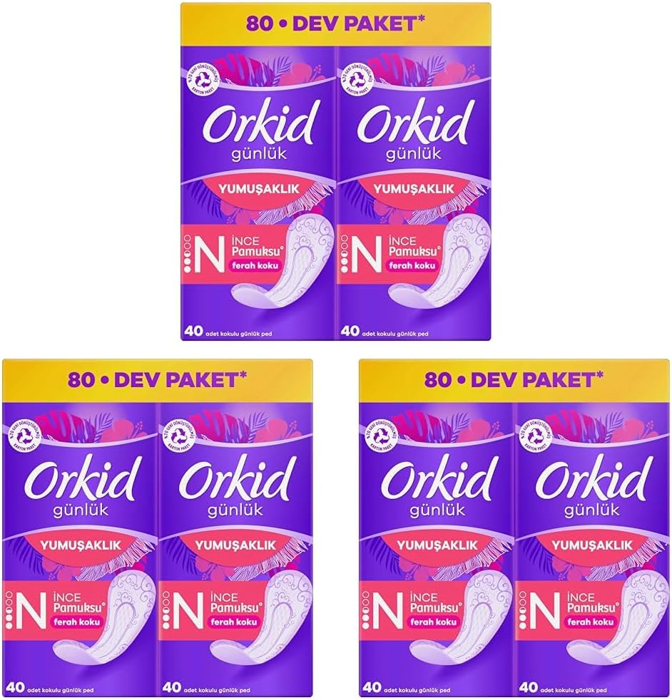 Alternative view of ORKID Yaprak Pamuksu Günlük Ped Deo Fresh 80 Adet 3lü paket