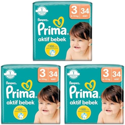 Alternative view of Bebek Bezi Aktif Bebek 3 Beden 34 Adet Standart Paket 3lü paket