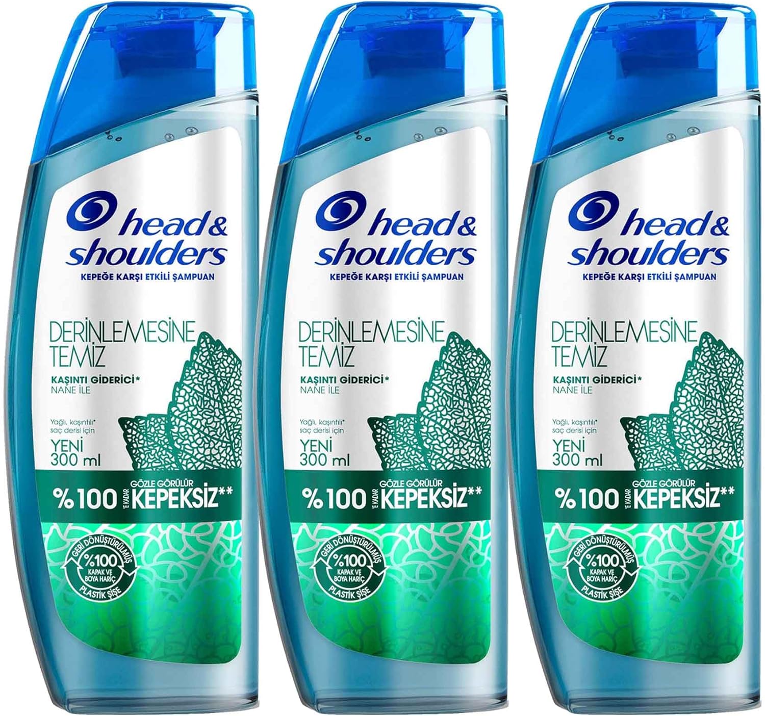 & Shoulders Derinlemesine Temizlik Şampuan Kaşıntı Giderici Nane 300 ml 3lü paket