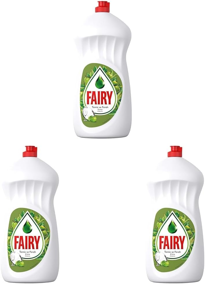 Temiz & Ferah Sıvı Bulaşık Deterjanı 650 ml Elma Kokulu 3lü paket