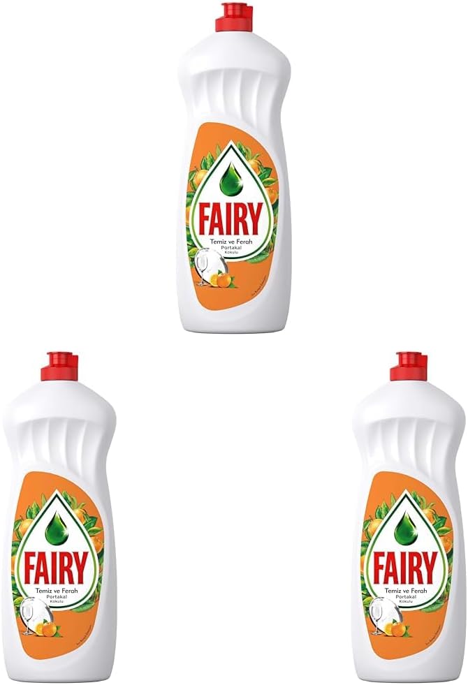 Temiz & Ferah Sıvı Bulaşık Deterjanı 650 ml Portakal Kokulu 3lü paket